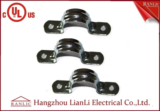 चीन आईएसओ 9 001 इलेक्ट्रो जस्ती ईएमटी स्ट्रैप्स क्लैंप दो छेद के साथ, 3/4 &quot;1&quot; 4 तक &quot; आपूर्तिकर्ता
