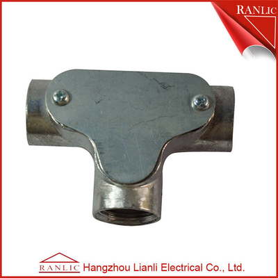 वन वे जंक्शन बॉक्स नाली विद्युत बॉक्स एल्यूमिनियम बीएस 31 और बीएस 4568, 3/4 इंच आपूर्तिकर्ता